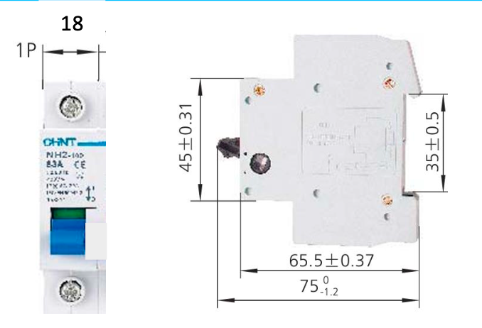 Desconectador Seccionador Modular CHINT NH2-125 1P 32A 230V – Código 171710032CH