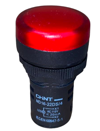 Piloto LED Compacto CHINT ND16-22DS/4 Rojo 110V AC Ø22mm IP65 – Código 2502024CH