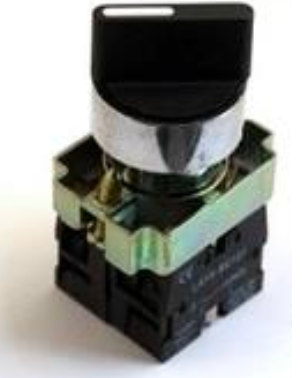 Selector Metálico Manilla Corta CHINT NP2-BD41 2 Posiciones con Retorno 1NA – Código 2508131CH