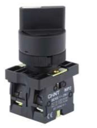 Selector Plástico Manilla Corta CHINT NP2-ED53 3 Posiciones Retorno al Centro 2NA – Código 2504132CH