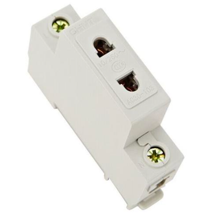 Enchufe Modular Hembra CHINT AC30-103 para Riel DIN 2P+T 10A/16A – Código 3316210CH