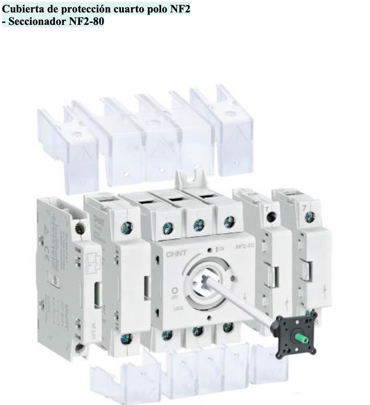 Cubierta de Protección Individual (4to Polo) para Seccionador CHINT NF2 Tamaño 80 – Código 1709286081CH