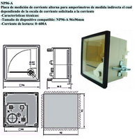 Escala para Amperímetro CHINT NP96 96x96mm 0-600A AC – Código 27021600CH