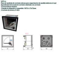 Escala para Amperímetro CHINT NP72 72x72mm 0-60A AC – Código 27011060CH