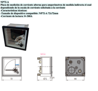Escala para Amperímetro CHINT NP72 72x72mm 0-300A AC – Código 27011300CH