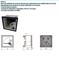 Escala para Amperímetro CHINT NP72 72x72mm 0-600A AC – Código 27011600CH