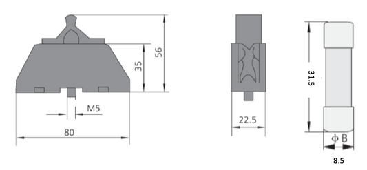 Fusible Cilíndrico CHINT 8.5x31.5mm 6A gG/gL 500V – Código 2109006CH
