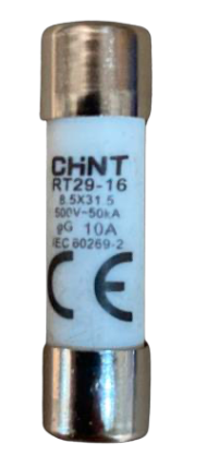 Fusible Cilíndrico CHINT 8.5x31.5mm 16A gG/gL 500V – Código 2109016CH