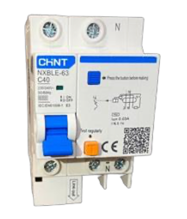 Interruptor Diferencial Combinado (RCBO) CHINT 1P+N 40A 30mA 6kA – Código 07024104003CH
