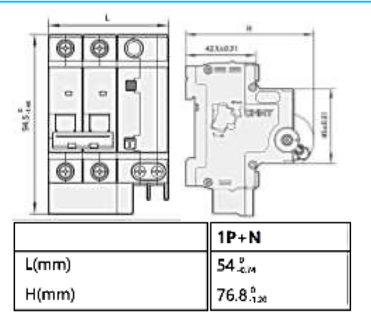 Interruptor Diferencial Combinado (RCBO) CHINT 1P+N 40A 30mA 6kA – Código 07024104003CH