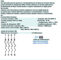 Interruptor caja moldeada CHINT NM1‑250H/4300 4P 250 A 50 kA 690 V – Código 0721444240CH
