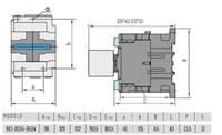 Contactor CHINT NC1-9504 – 95 A, 4 polos (4NA), 45 kW (AC-3/380 V), bobina 220 V AC- Código 03010959000CH