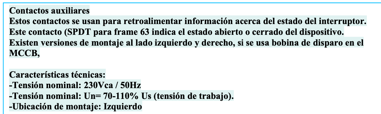 Contacto Auxiliar CHINT NM1-63 1CO Lado Izquierdo – Código 072100106CH