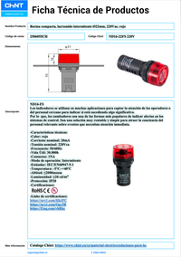 Pack de 100 Bocinas Luz‑Sonido Intermitente CHINT ND16‑22FS Ø22 mm 220 VAC Roja – Código 2506055CH