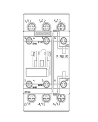 CONTACTOR,AC3:11KW 1NO+1NC DC24V - 3RT2026-1BB40