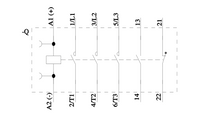 CONTACTOR,AC3:11KW 1NO+1NC DC24V - 3RT2026-1BB40
