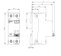Interruptor Diferencial Siemens, 16A Tipo A, 2 Polos, 30 mA Tipo A SENTRON 5SV3 VDE, UKCA, CCC, EAC, CE - 5SV3311-6