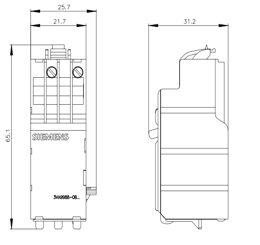 Siemens 3VA9988-0BL33 Shunt Trip
