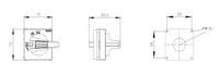 Mando giratorio Gris Siemens, para 3VA2 400/630 55 mm, IP65 SENTRON - 8UD1731-0AB11