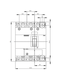3VM1140-3GE42-0AA0 Int. Aut. Caja Mold. 4P Reg. 28 - 40 Amp. Icc = 400 Icu = 36Ka/220Vac 16Ka/440Vac - 3VM1140-3GE42-0AA0