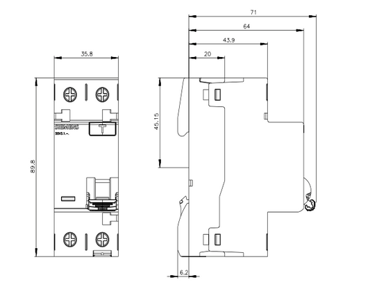 Siemens Circuit Breaker - 5SV3112-6