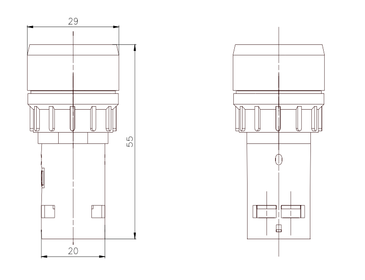 Botón pulsador rojo compacto – SIEMENS - 3SB7230-0AB20-1FA0