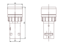 Pulsador Siemens verde 1NO 1NC - 3SB7230-0AB40-1FA0