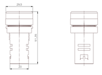 Luz de señalización monobloque Pla 220Vac Am 3SB7216-6AA30-1AA0 Siemens