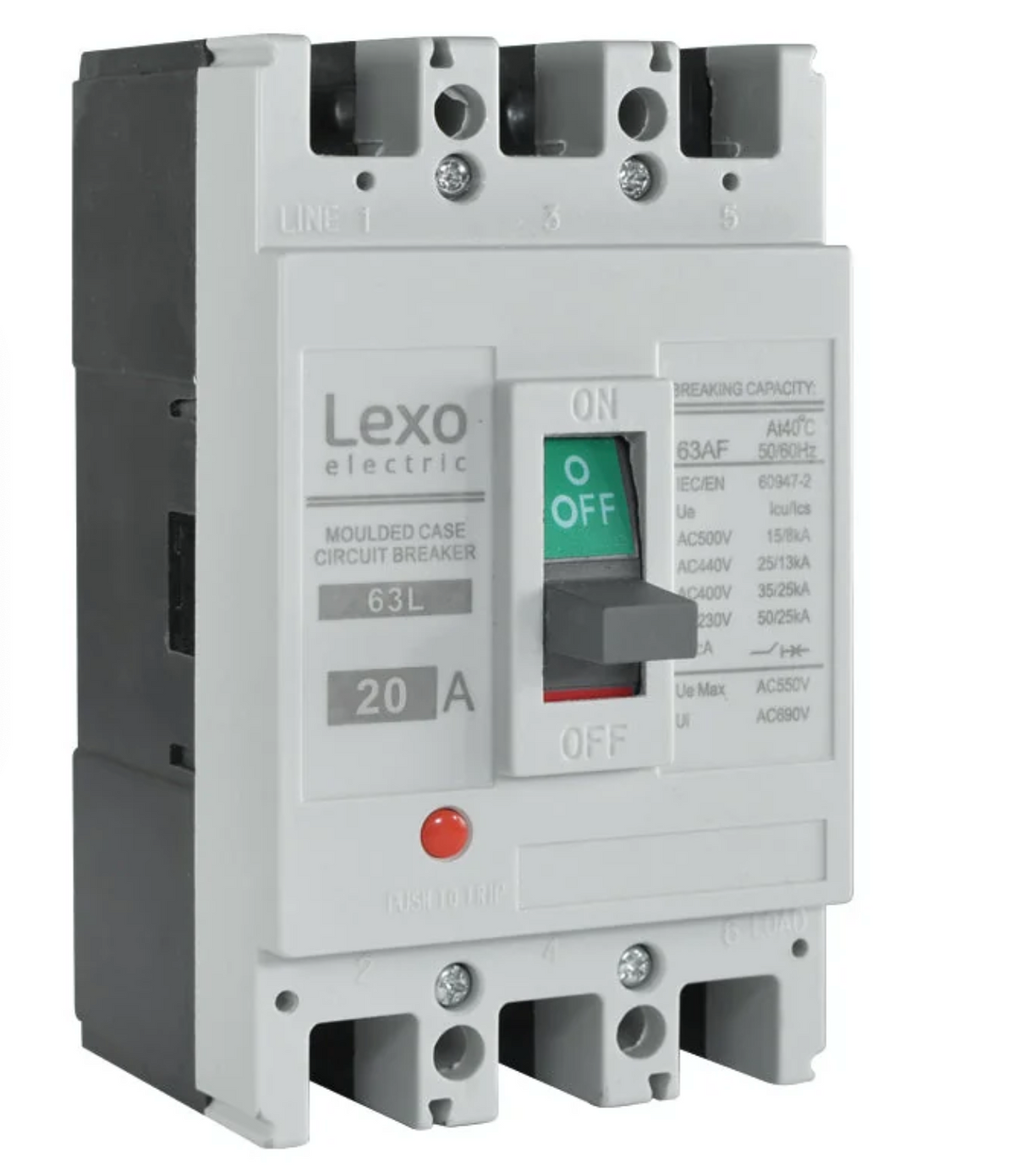 Interruptor caja moldeada fija LEXO 63L 3P 20A 25KA - 5317020