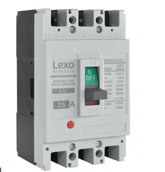 Interruptor caja moldeada fija LEXO 63L 3P 25A 25KA - 5317025