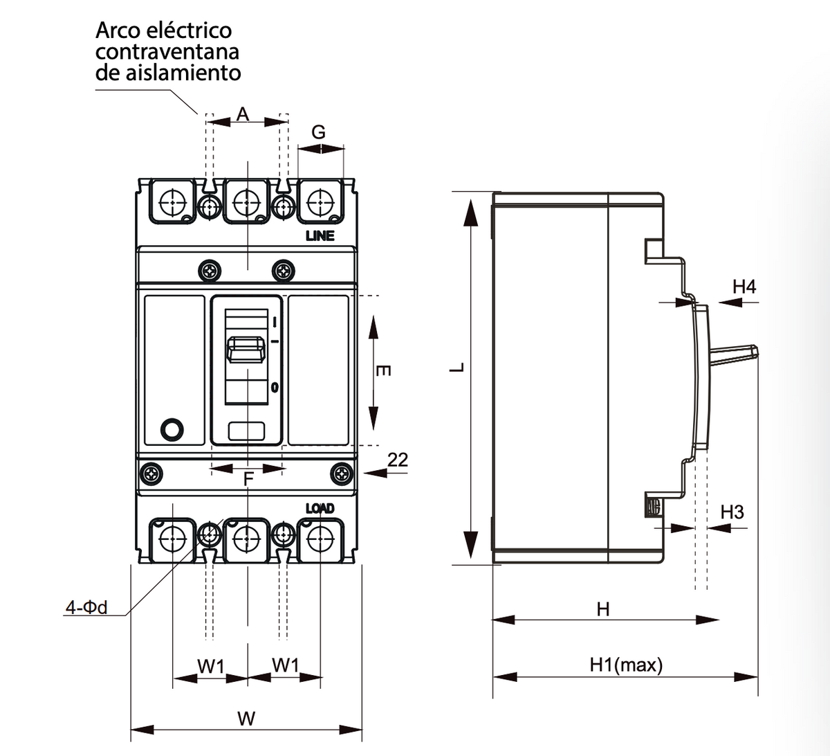 Interruptor caja moldeada fija LEXO 63L 3P 32A 25KA - 5317032