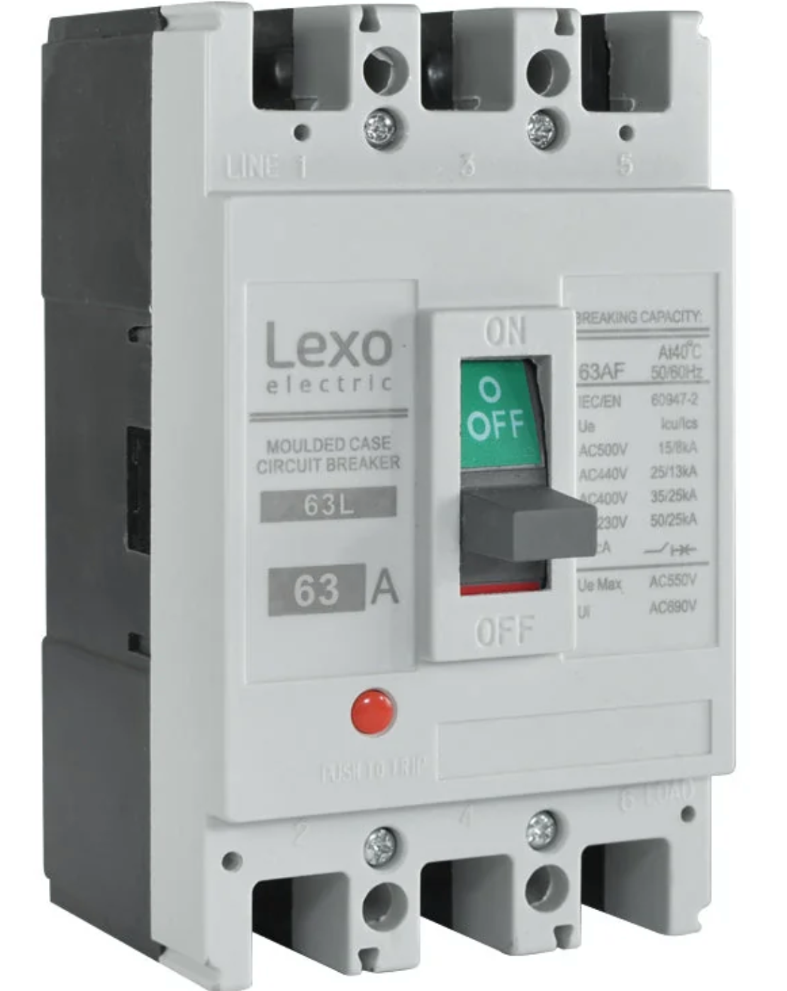 Interruptor caja moldeada fija LEXO 63L 3P 63A 25KA - 5317063