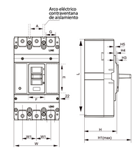 Interruptor caja moldeada fija LEXO 63L 3P 63A 25KA - 5317063