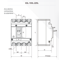 Interruptor caja moldeada fija LEXO 63L 4P 40A 25KA - 5114040