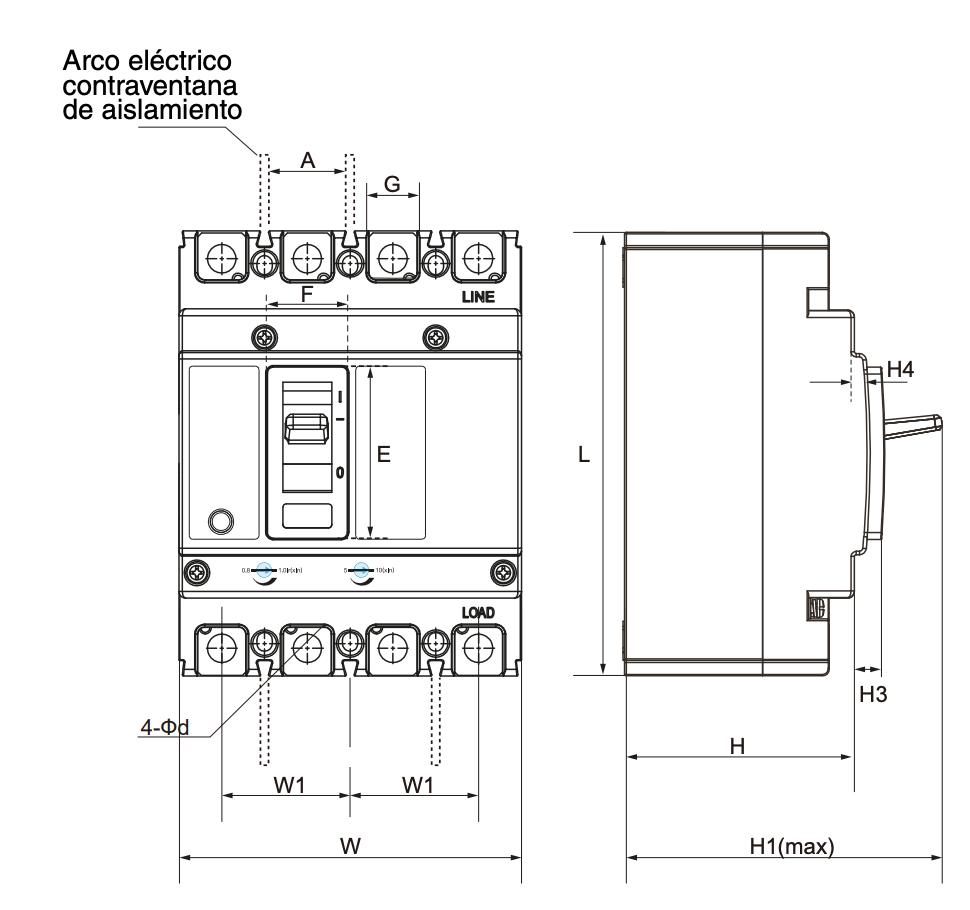 Interruptor caja moldeada regulable LEXO 3P 50A 20KA - 5313102