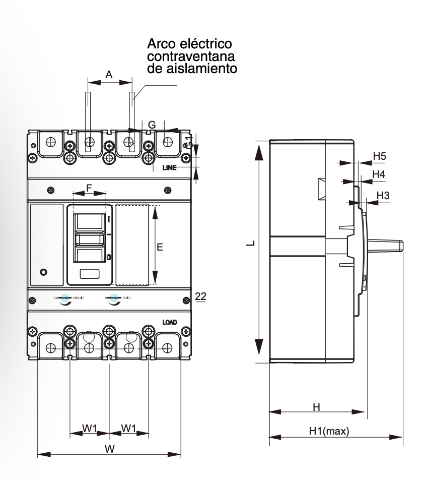 Interruptor caja moldeada regulable LEXO 3P 40A 20KA - 5313101