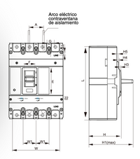 Interruptor caja moldeada regulable LEXO 3P 40A 20KA - 5313101
