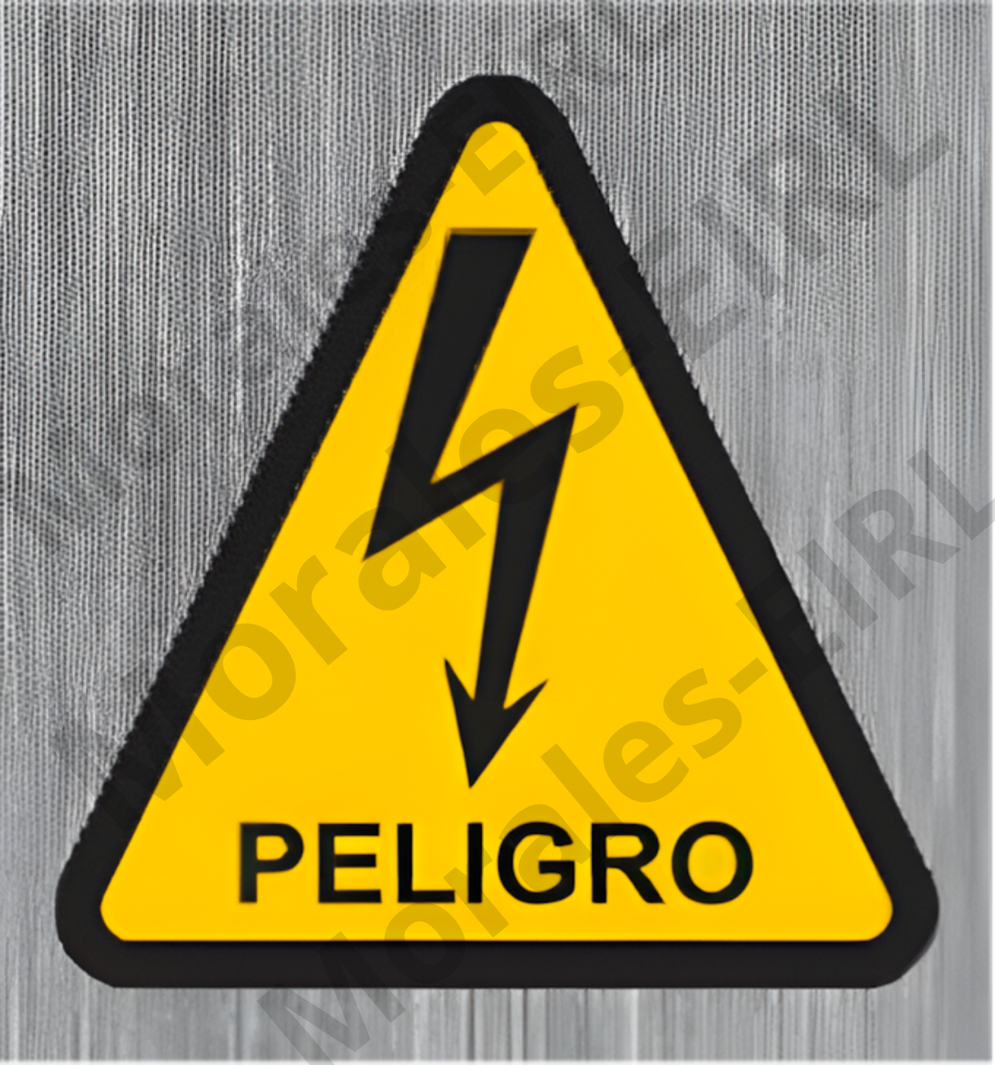 Adhesivo de Seguridad Eléctrica Laminado – [PELIGRO] [100] x [100] mm