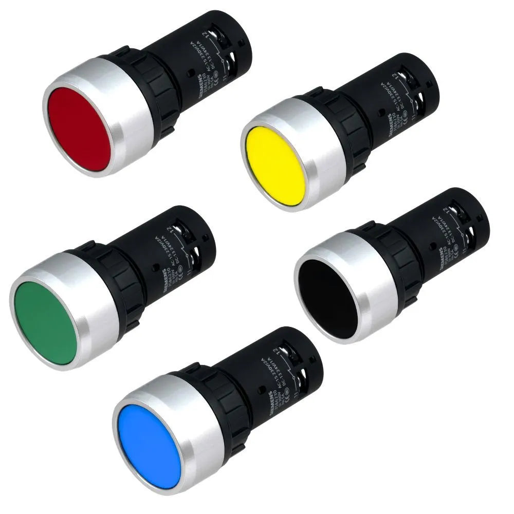 Pulsador compacto 22 mm, metalizado redondo, 1 NA + 1 NC color negro