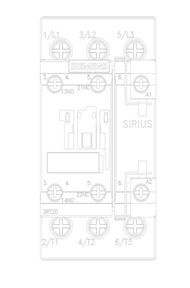 contactor de potencia, AC-3e/AC-3, 17 A, 7,5 kW/400 V, tripolar, 220 V AC, 50/60 Hz, contactos auxiliares: 1 NA + 1 NC, borne de tornillo, tamaño: S0 - 3RT2025-1AN20
