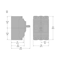 C25H3TM250  Circuit breaker ComPacT NSX250H, 70kA at 415VAC, TMD trip unit 250A, 3 poles 3d