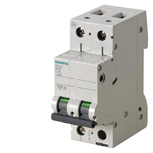 Disyuntor en miniatura Siemens 2 Polos, 10A, Curva Tipo C, Poder de corte 10 kA, SENTRON, 5SL4 400V ac 72 V dc - 5SL4210-7