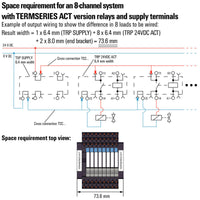 RELE CON BASE TRP 24VDC ACT PB 6A PULSADOR SI - 2855840000