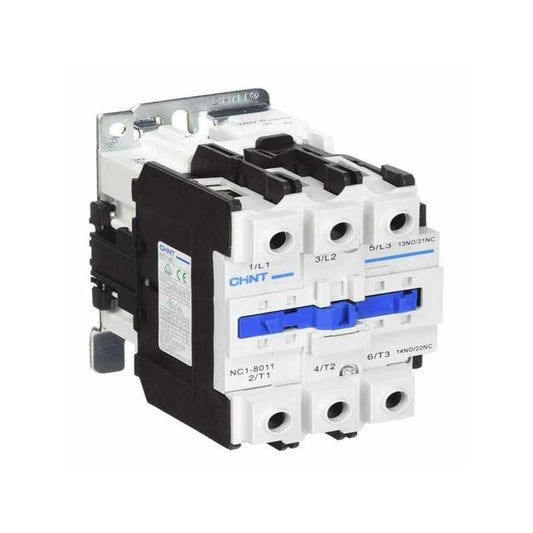 Contactor CHINT NC1-9511 – 95 A, 3P + 1NA + 1NC, 45 kW (AC-3/380 V), bobina 220 V AC