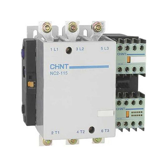 Contactor CHINT NC2-115 – 115 A, 3P, 55 kW (AC-3/380 V), bobina 220 V AC
