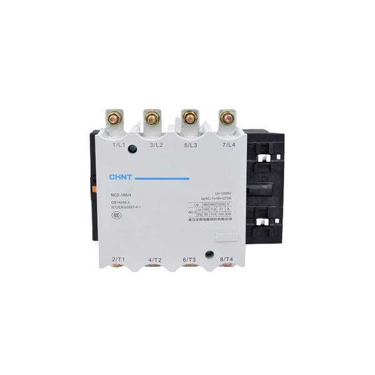 Contactor CHINT NC2-225 – 225 A, 3 polos (3NO), 110 kW (AC-3/380 V), bobina 220 V AC