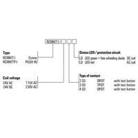 RELE CON BASE RCMKIT-I 230VAC 2CO LD 12A PULSADOR SI - 8920970000