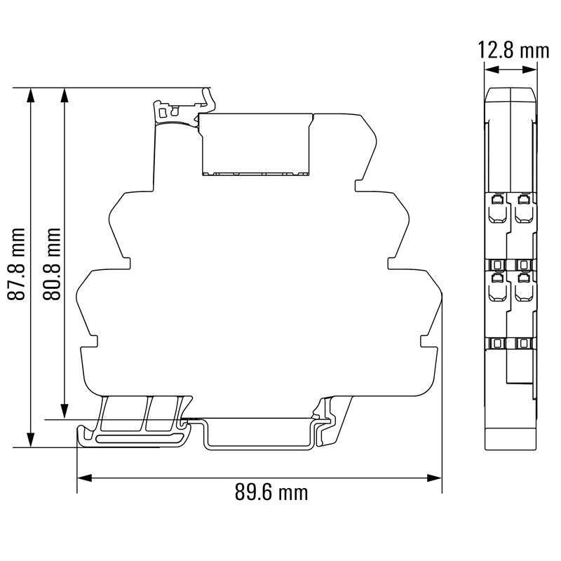 RELE CON BASE TRP 230VAC RC 2CO 8A PULSADOR NO - 2618330000