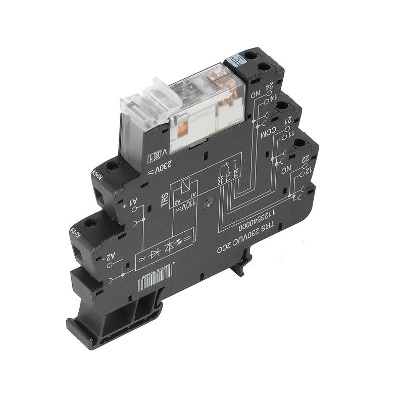 RELE CON BASE TRS230VUC 2CO 8A PULSADOR NO - 1123540000