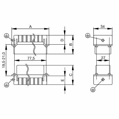 CONECTOR HDC HE 16 MS 16 POLOS MACHO 16A TIPO TORNILLO  - 1215700000